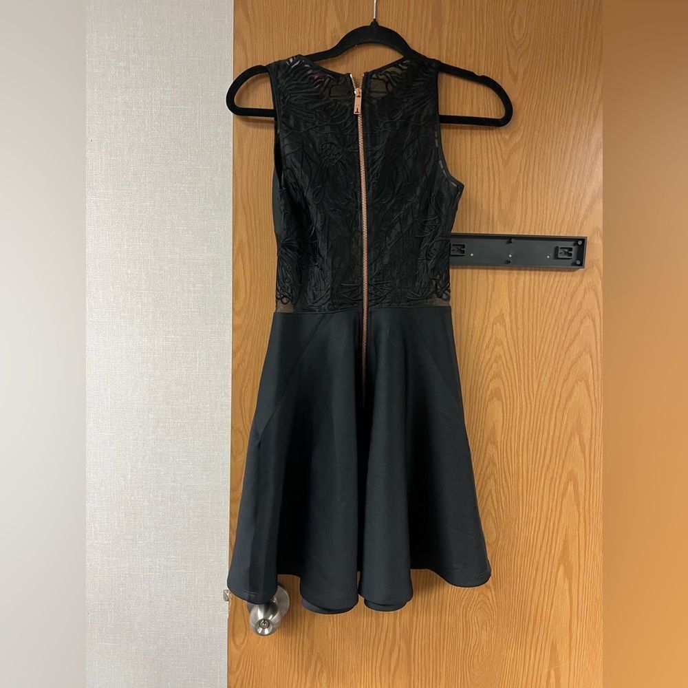 TED BAKER BLACK SKATER DRESS - Picture 5 of 5